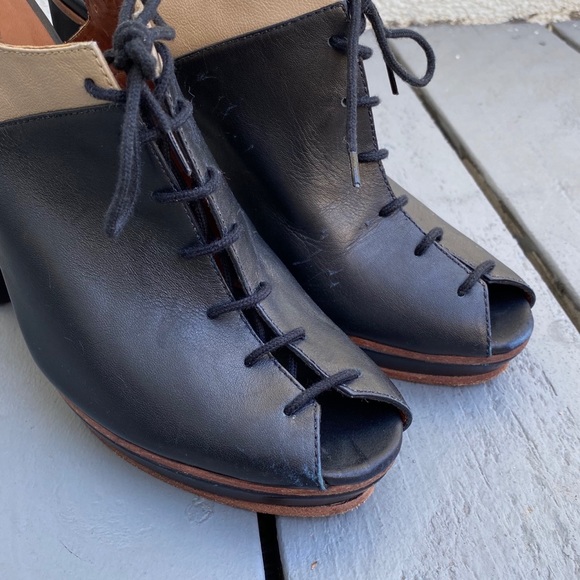 Rachel Comey 10 Black Pratt Lace Up Slingback Heel - Picture 3 of 8